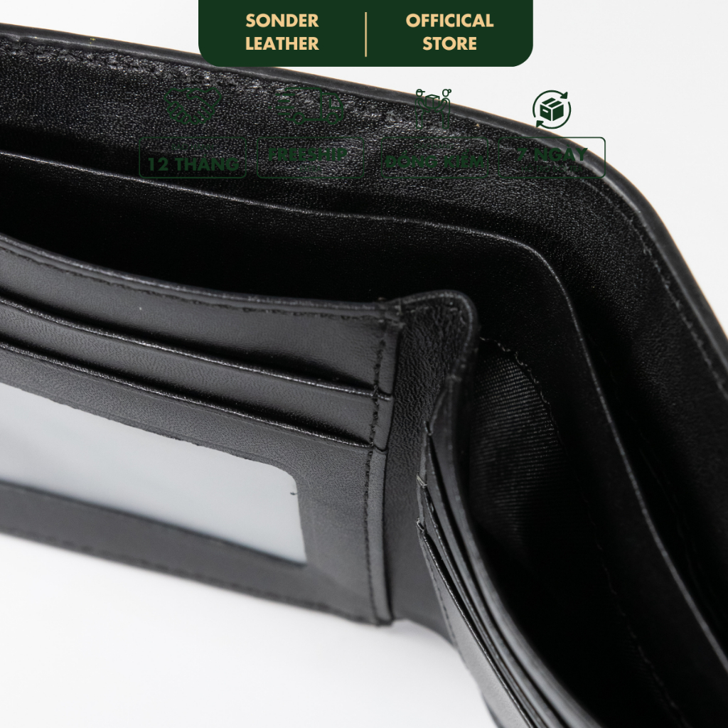 Ví nam da bò thật Nova ví da nam cao cấp, bóp da bò pull-up láng mịn thương hiệu Sonder Leather