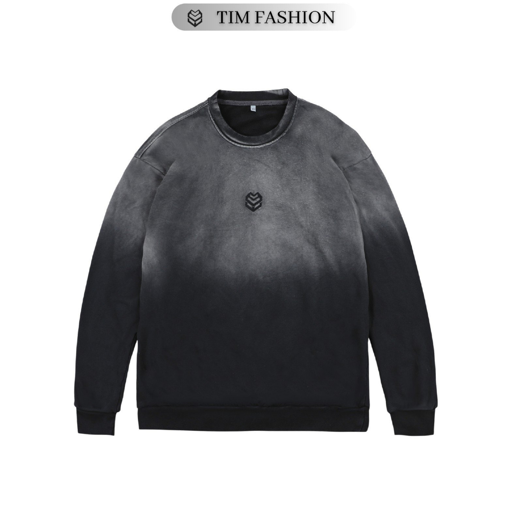 Áo Sweater Nỉ Loang TIM FASHION - Áo Nỉ Cotton Unisex Form Rộng Oversize