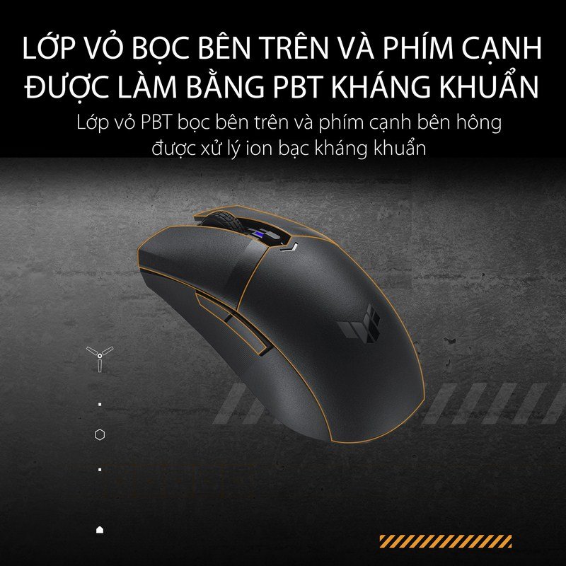 Chuột gaming không dây Asus TUF M4 Wireless - Chính hãng bảo hành 24 tháng