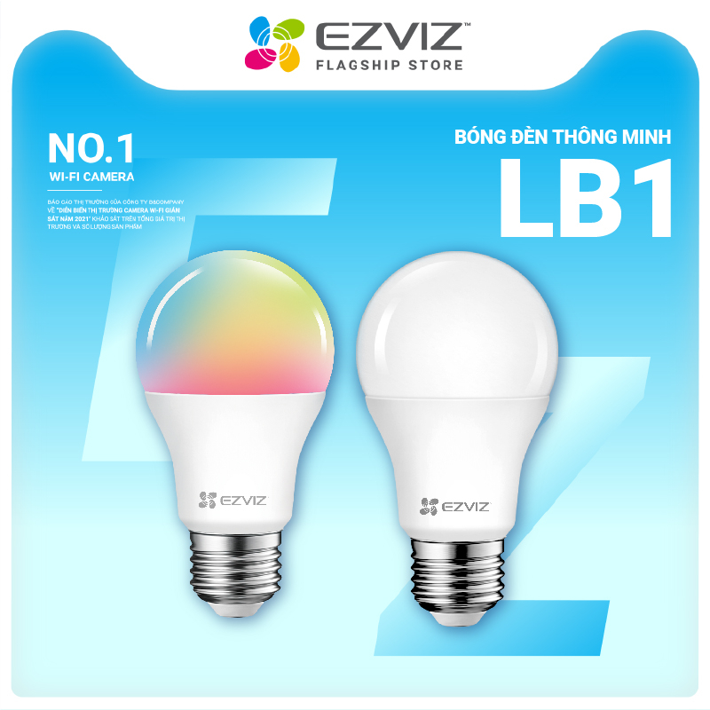 Bóng đèn EZVIZ LB1 Kết nối WI-FI, Điều Khiển Qua Ứng Dụng, Đặt lịch trình & hẹn giờ