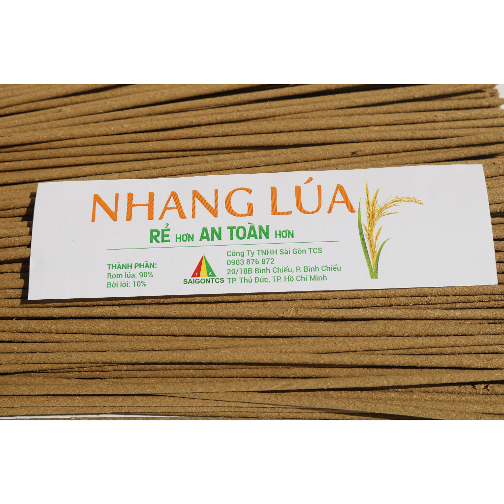 Nhang lúa bảo vệ hốc mũi 29cm/30cây - Ít khói, mùi nhẹ nhàng trung tính - Dùng trong phòng lạnh phòng kín