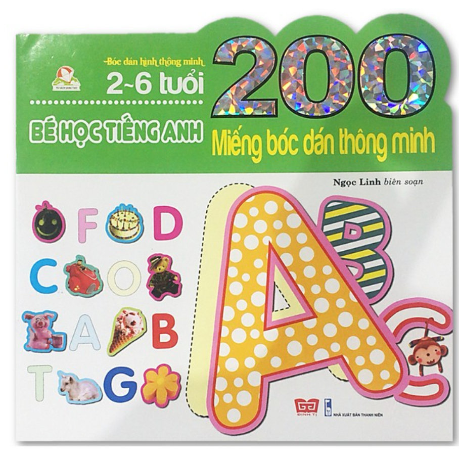Sách - Bộ 200 cuốn miếng bóc dán thông minh cho trẻ từ 2-6 tuổi