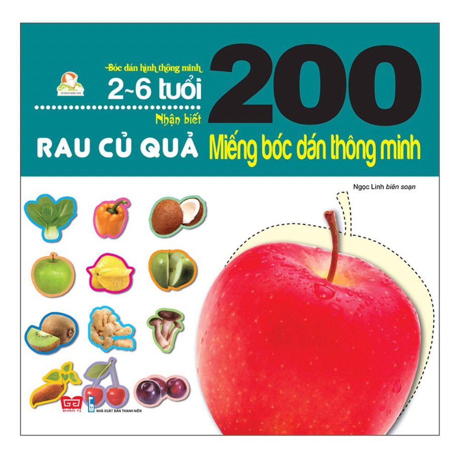 Sách - Bộ 200 cuốn miếng bóc dán thông minh cho trẻ từ 2-6 tuổi
