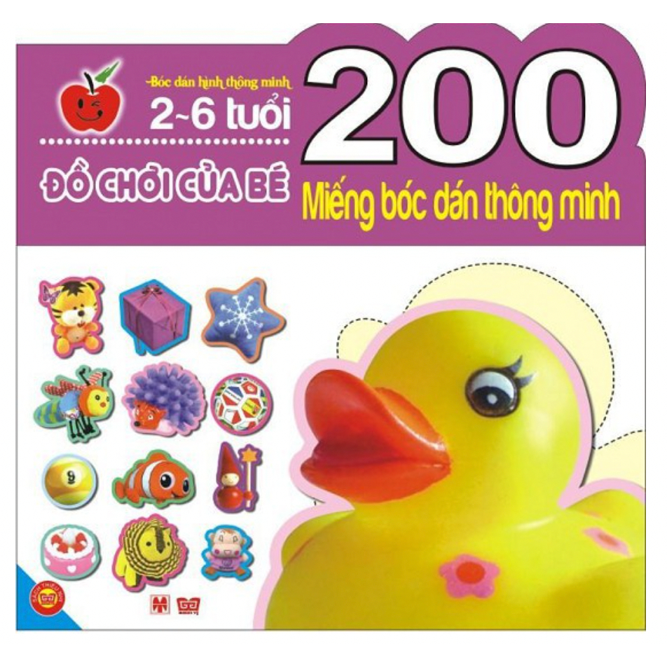 Sách - Bộ 200 cuốn miếng bóc dán thông minh cho trẻ từ 2-6 tuổi
