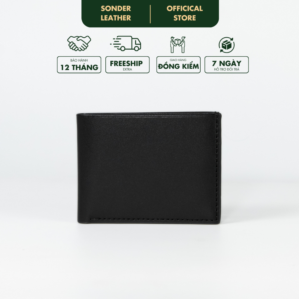 Ví nam da bò thật JOE ví da nam cao cấp, bóp da bò pull-up láng mịn thương hiệu Sonder Leather