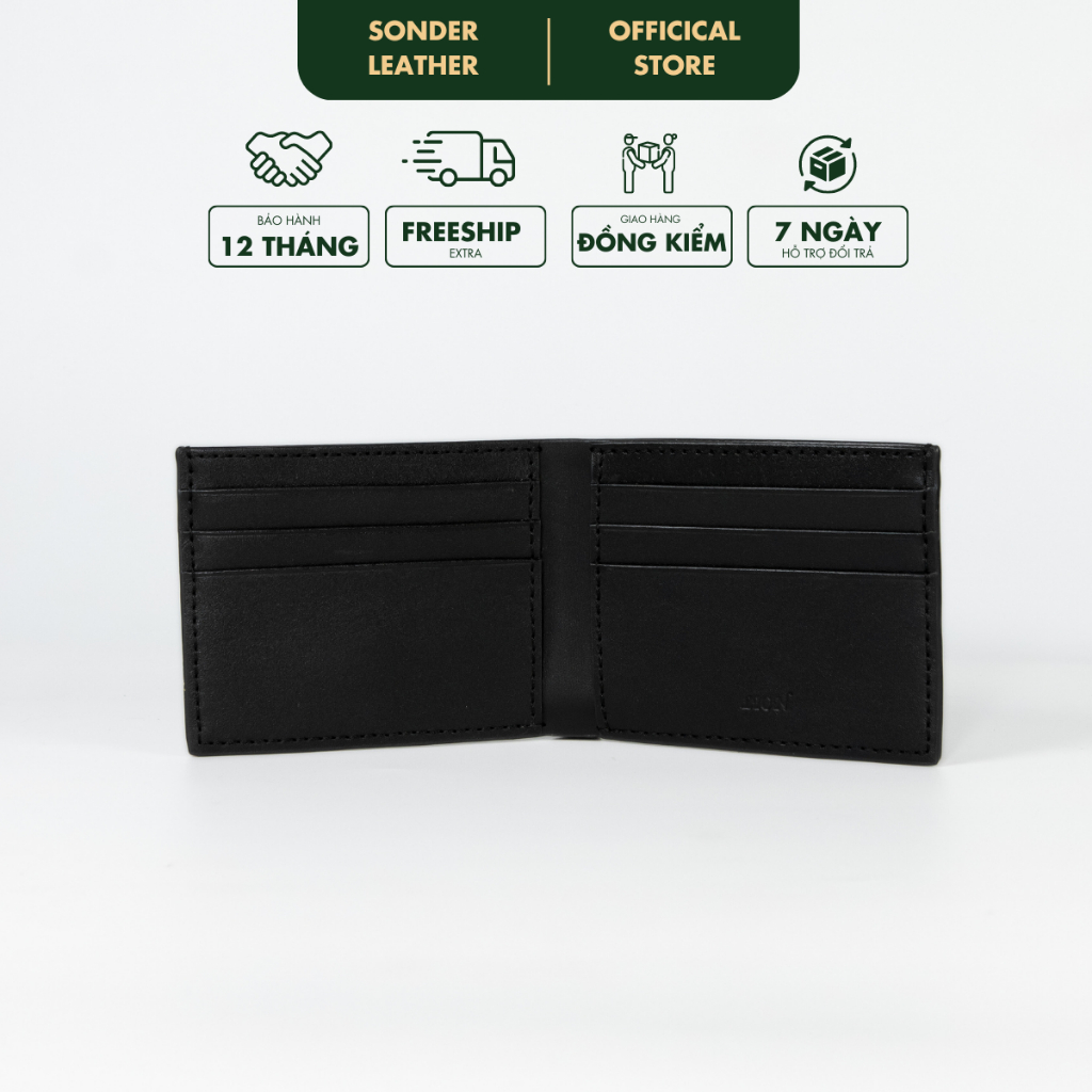 Ví nam da bò thật JOE ví da nam cao cấp, bóp da bò pull-up láng mịn thương hiệu Sonder Leather