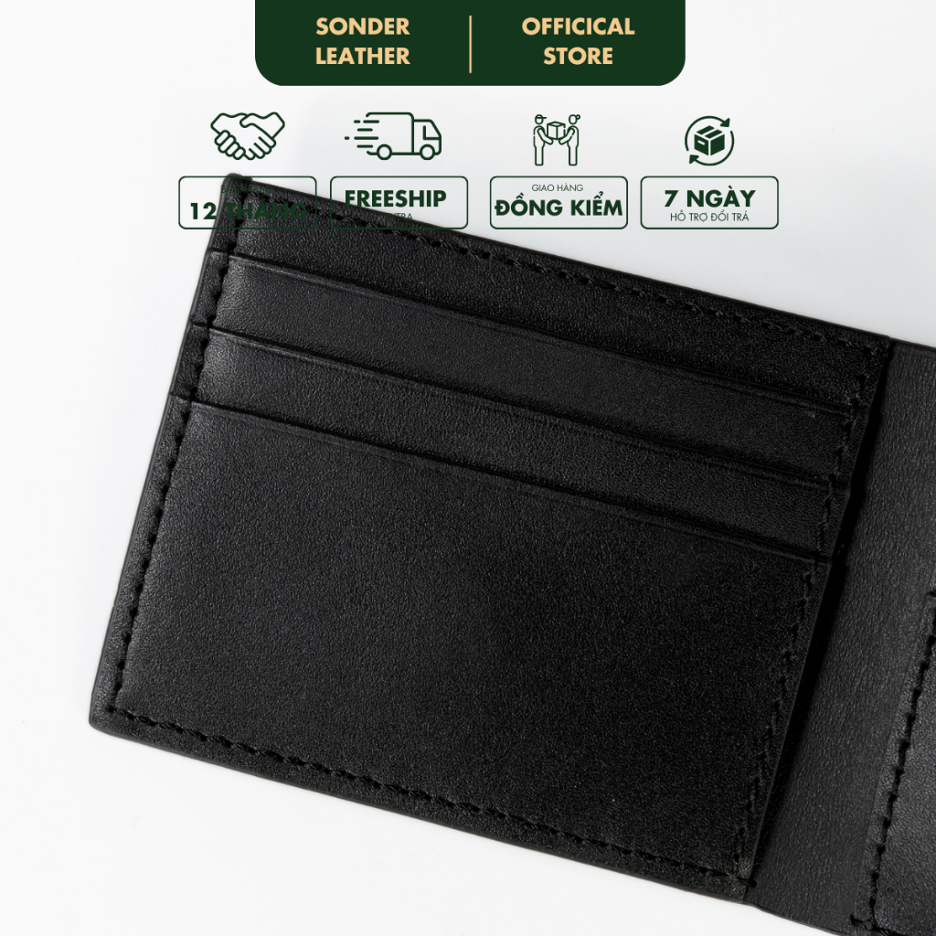 Ví nam da bò thật JOE ví da nam cao cấp, bóp da bò pull-up láng mịn thương hiệu Sonder Leather