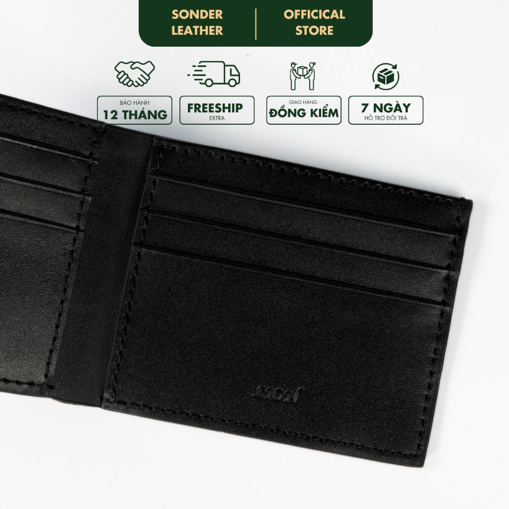 Ví nam da bò thật JOE ví da nam cao cấp, bóp da bò pull-up láng mịn thương hiệu Sonder Leather