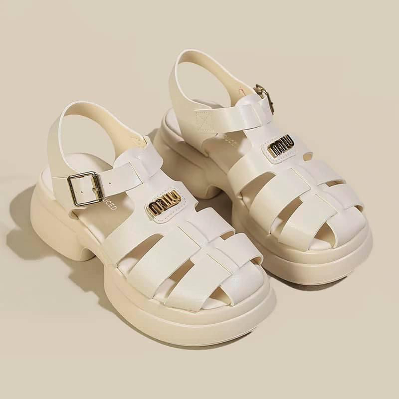 Giày Sandal Nữ hottrend 2023 khoá cài  Quảng Châu Cao Cấp Fullbox đế sandal 5 phân siêu êm chân TC091