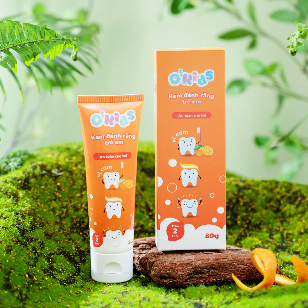 KEM ĐÁNH RĂNG TRẺ EM O'KIDS VỊ CAM CHO TRẺ TRÊN 24 THÁNG