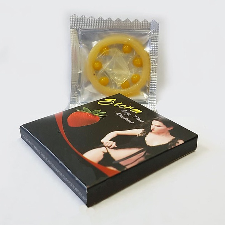 Bao Cao Su Bi Storm Hương Dâu - Hộp 1Cái - Cho Cảm Xúc Dâng Trào Theo Từng Nhịp