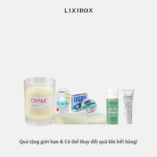 Combo nến, bột đánh răng, gel dưỡng ẩm, nước cân bằng, chỉ nha khoa, khăn mặt