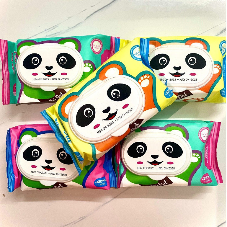 Khăn giấy ướt Phú Đạt hình gấu không mùi chính hãng, chất lượng cao, an toàn cho bé - Hie en Store