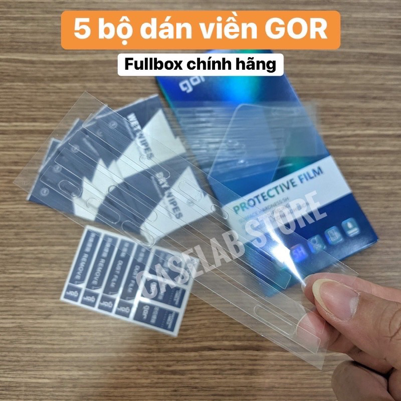 Bộ 5 dán viền GOR iphone 12 đến 15 pro max trong suốt