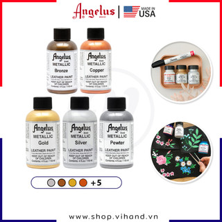 Màu vẽ da, vải Angelus Leather Paint (Metallic) - 118ml (4Oz)