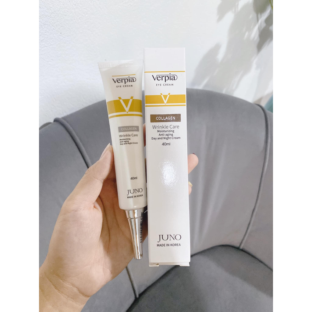 Kem dưỡng mắt giảm thâm mắt Hàn Quốc Verpia Collagen Juno Cosmetics 40 ml NPP Tido88