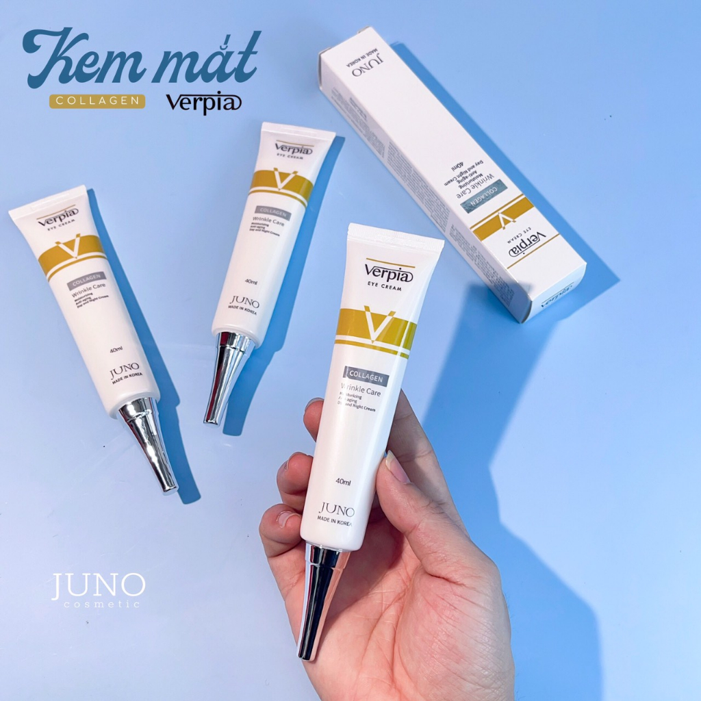 Kem dưỡng mắt giảm thâm mắt Hàn Quốc Verpia Collagen Juno Cosmetics 40 ml NPP Tido88