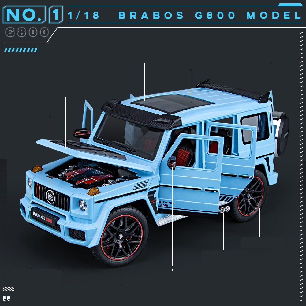 Mô hình xe Mercedes Brabus G800 1:18 Chezhi