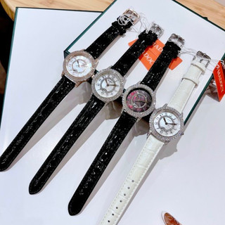 Đồng hồ nữ Madocy 81878 chính hãng Mặt tròn đính đá siz 34mm dây da