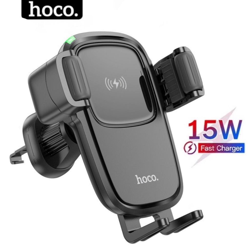 Giá đỡ điện thoại trên ô tô HOCO kiêm sạc không dây 15w dùng cho iphone samsung xiaomi | BigBuy360 - bigbuy360.vn