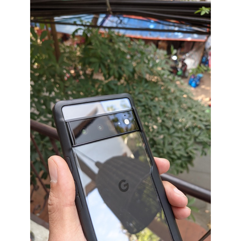 Ốp lưng pixel 3a 3axl 3 3xl 4 4xl 4a5g 5 6 6pro 7 7pro viền cao su đen