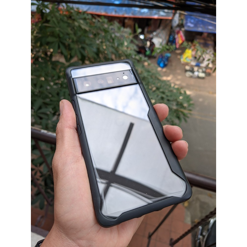 Ốp lưng pixel 3a 3axl 3 3xl 4 4xl 4a5g 5 6 6pro 7 7pro viền cao su đen