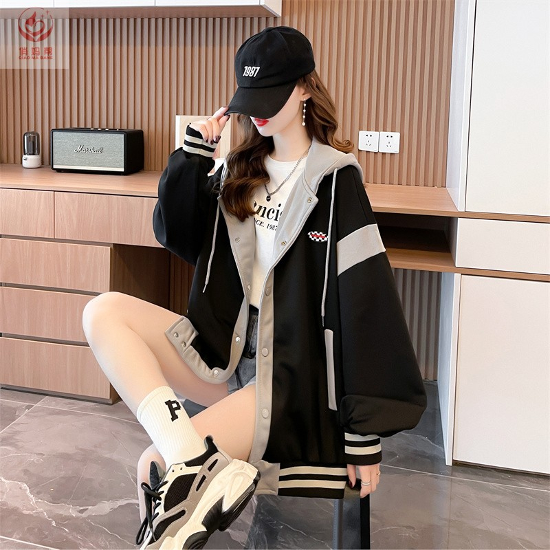 Áo hoodie nữ - khoác nỉ Bomber Unisex, có mũ 2 lớp dày dặn ulzzang phong cách Hàn Quốc