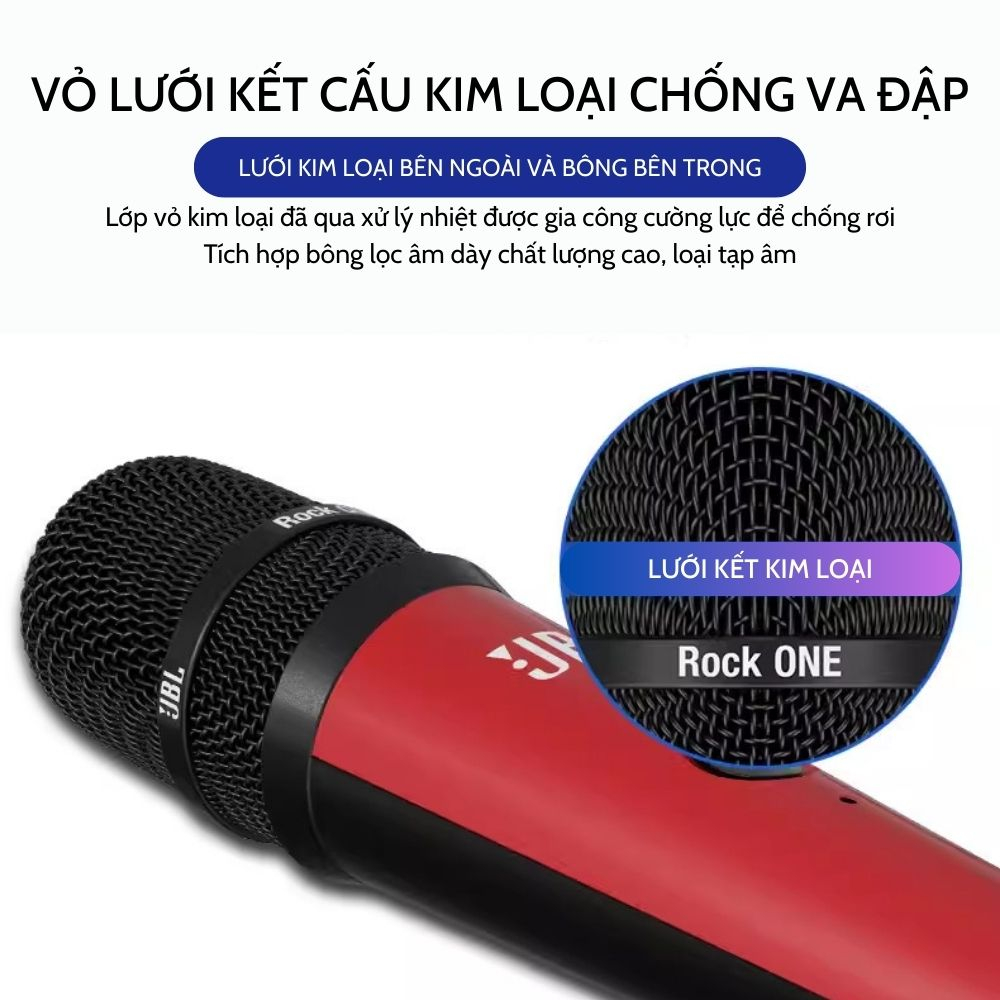 Micro karaoke không dây MR.ROCK1 chống tiếng ồn độ nhạy cao phù hợp hát karaoke cùng gia đình Micro không dây