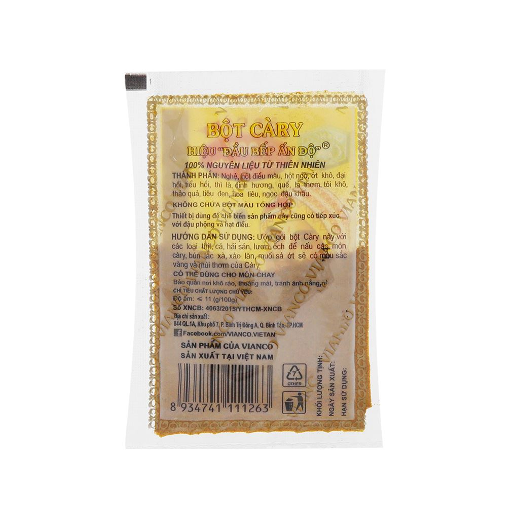 Bột cà ri lá Trung ấn gói 20gram cho màu và hương thơm tự nhiên - gói nấu cà ri ngon - tốt cho sức khoẻ - tiết kiệm