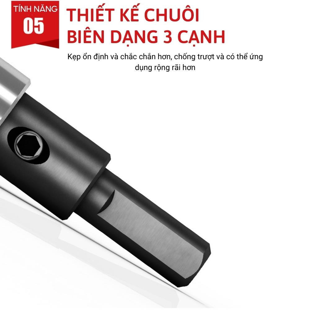 Mũi Khoan Khoét Nhôm, Sắt, Thép, Hợp Kim, Gỗ Đuôi Lục Giác Full Size Từ 16mm - 60mm - Hàng cao cấp chính hãng