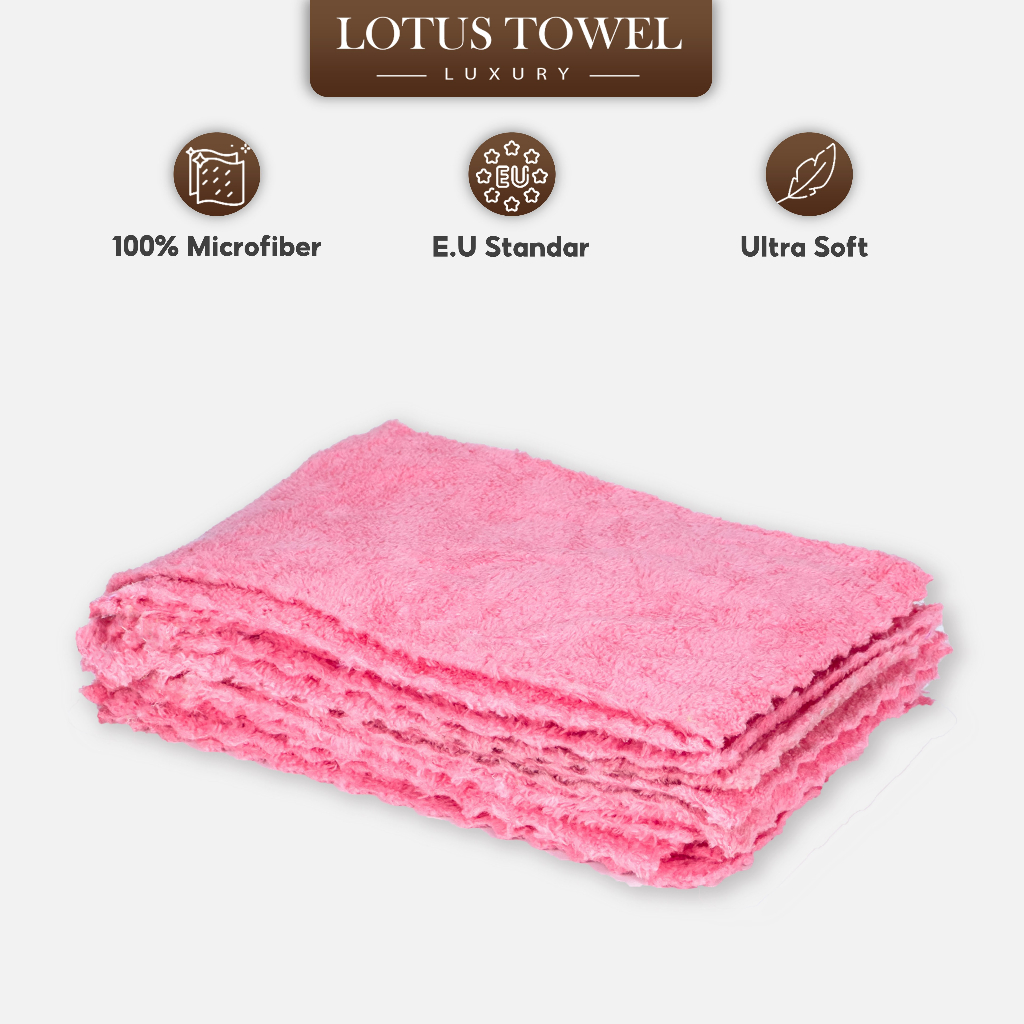 Khăn Lau Lông Cừu LOTUS TOWEL 100% Microfiber Mềm Mịn Thấm Hút Không Phai Màu