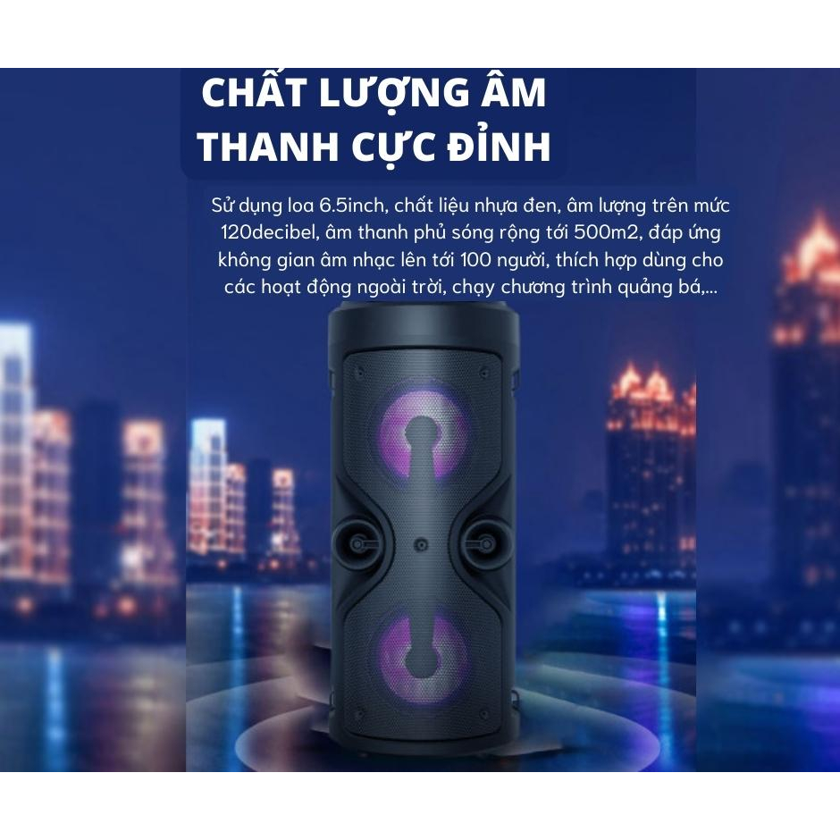Loa Bluetooh ZOS4209 âm thanh cực lớn cho phòng nhảy, hát Karaoke, hoạt động ngoài trời, nháy theo nhạc