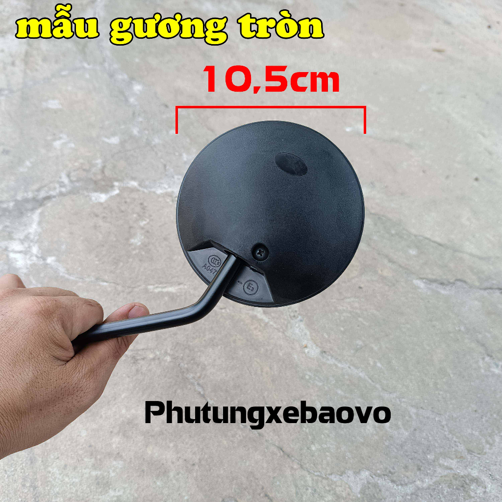 Gương xe máy các loại, kính chiếu hậu xe máy mô tô, xe classic chân ốc 10mm