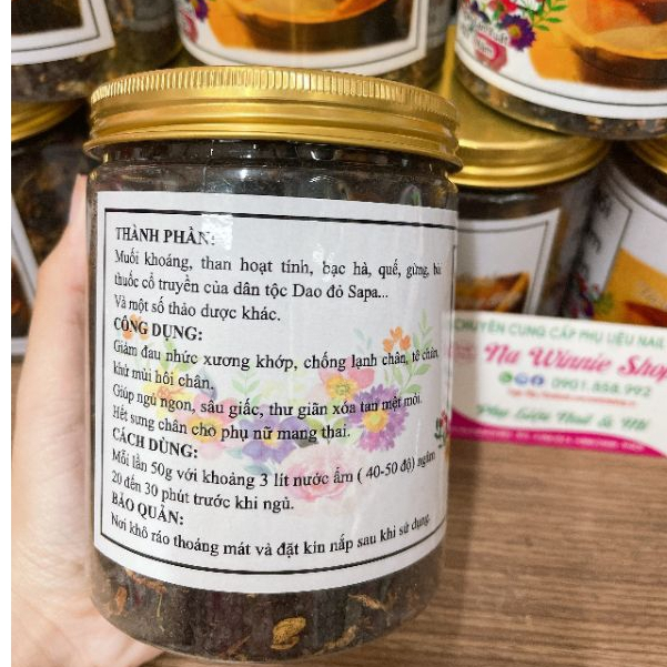 Muối ngâm chân thảo dược , than hoạt tính 500g