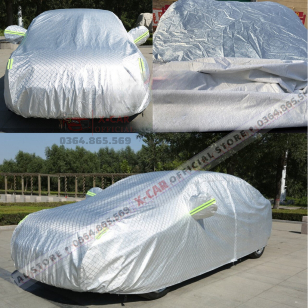 Bạt phủ ô tô Hyundai I10,Santafe,Accent,Kona,Tucson,Creta,Getz,...3 lớp chống xước,có khóa kéo cánh cửa