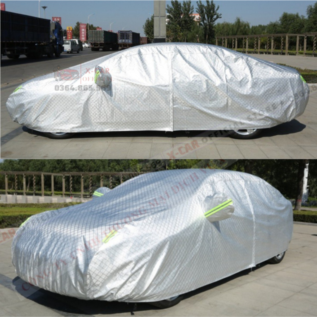 Bạt phủ ô tô Hyundai I10,Santafe,Accent,Kona,Tucson,Creta,Getz,...3 lớp chống xước,có khóa kéo cánh cửa
