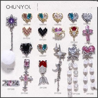 Charm sao bạc đá trắng,charm dây xích bạc dài cao cấp