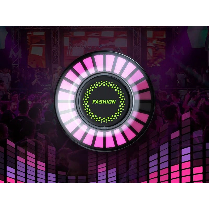 Đèn Led Cảm Ứng Âm Thanh Nước Hoa Gắn Cửa Gió Điều Hoà Ô Tô - Nhấp Nháy Theo Nhạc, kèm nước hoa