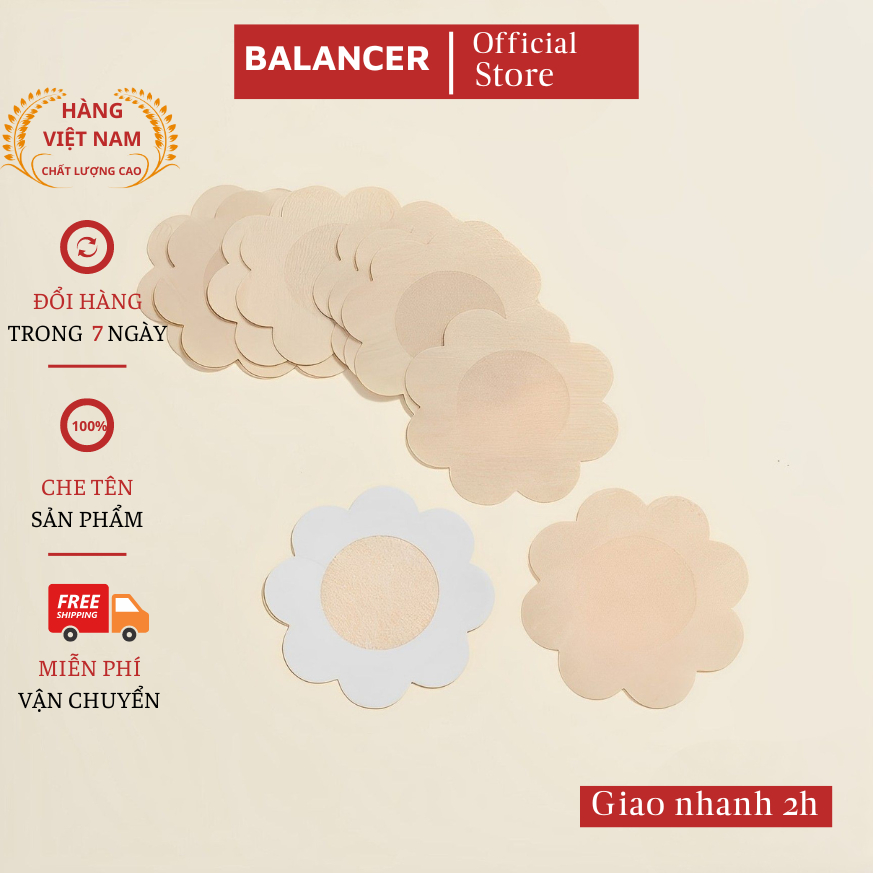 10 Miếng dán ngực, Dán ti giấy cao cấp đi biển thoải mái nhỏ gọn tiện lợi BALANCER 022