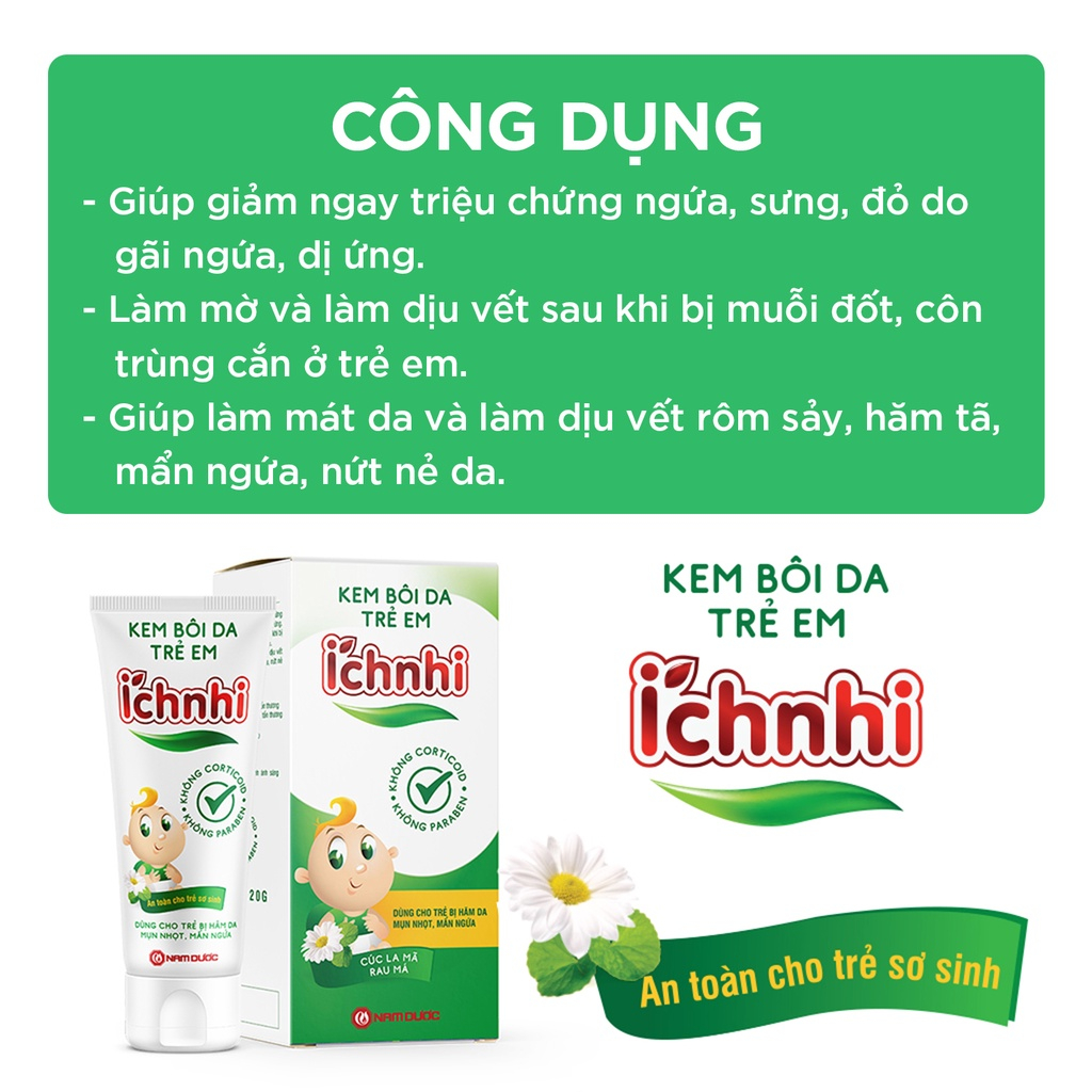 Kem bôi da trẻ em Ích Nhi (Hộp 20g)