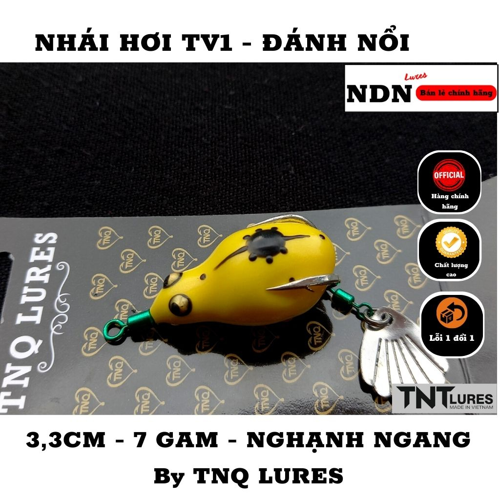 Mồi lure NHÁI HƠI TV2, TV1 TNQ, mồi giả câu cá lóc 3.3cm-12gam-action CHÌM/ 7 gam NỔI