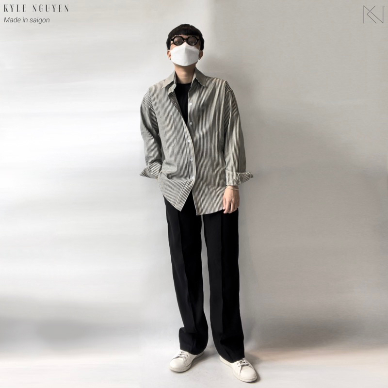 ÁO SƠMI SỌC OVERSIZE_LINEN SHIRTS’s KN