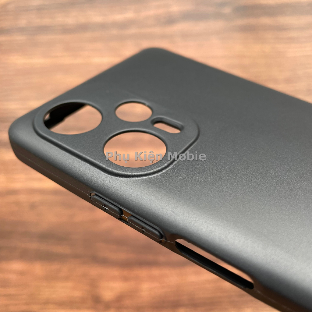 Ốp lưng silicon đen nhám cho Xiaomi Redmi Note 12 Turbo không bám vân tay, khoét riêng từng mắt camera.