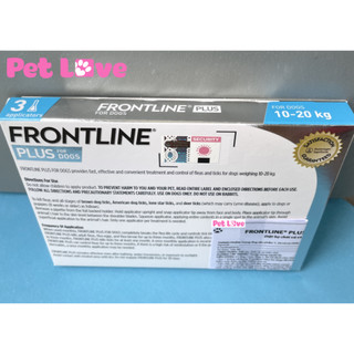 [Mã PET80K giảm 8% tối đa 80K đơn 350K] Frontline Plus nhỏ gáy diệt ve rận, bọ chét (chó 10 - 20kg, 1 hộp x 3 tuýp)