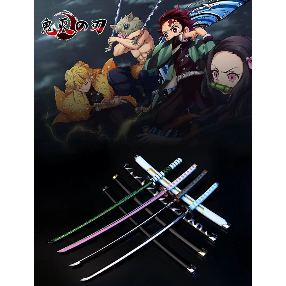 Mô hình Kiếm Titan KATANA ZENITSU Kimetsu No Yaiba - Kiếm Thanh Gươm Diệt Quỷ có đầy đủ các trụ phiên bản 25cm