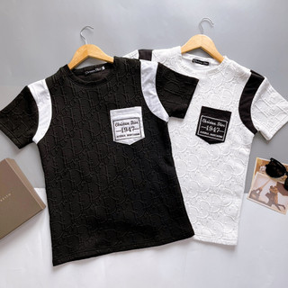 Áo thun nam cổ tròn dập nổi chất liệu cotton co giãn thoáng mát chuẩn shop