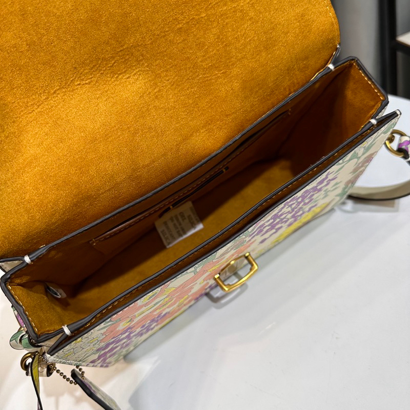 Túi xách Coach Studio Shoulder Bag thêu hoa cực đẹp