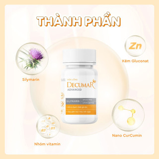 Viên uống Decumar Advanced (ngừa mụn, sáng da) (Lọ 30 viên)