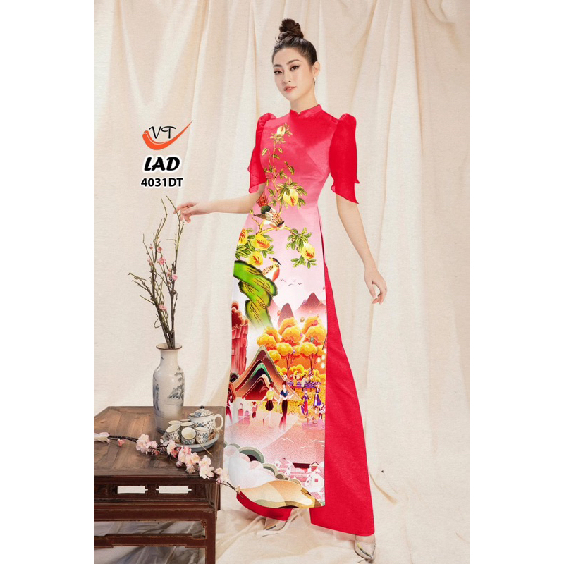 VẢI may áo dài in 3D “SẮC MÀU HẠNH PHÚC”.Shop bán vải chưa may,không bán áo may sẵn