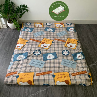 Vỏ Bọc Nệm Topper 2 Mặt Có Khoá Kéo, Áo Đệm Vui Vẻ Dùng Cho Nệm dày 3 đến 9cm